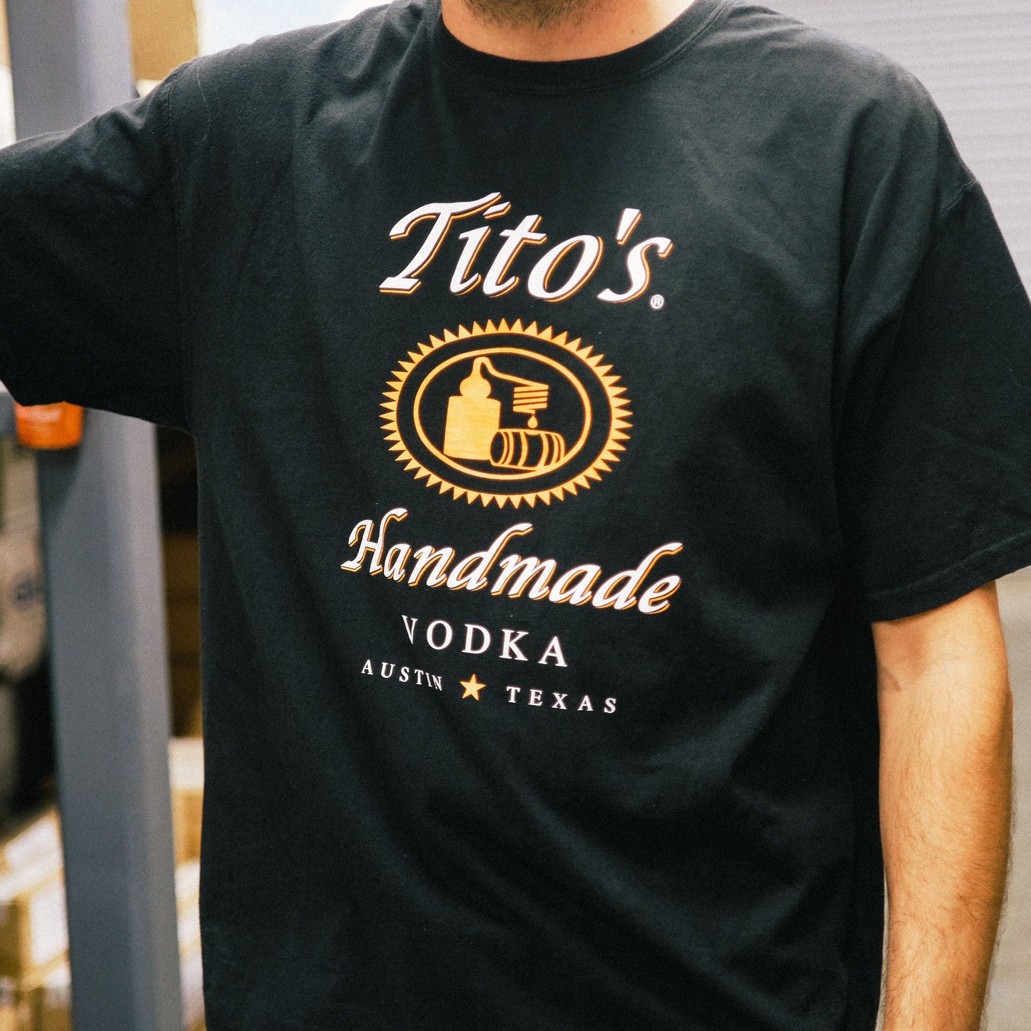 Man wearing Classic Tito's Tee