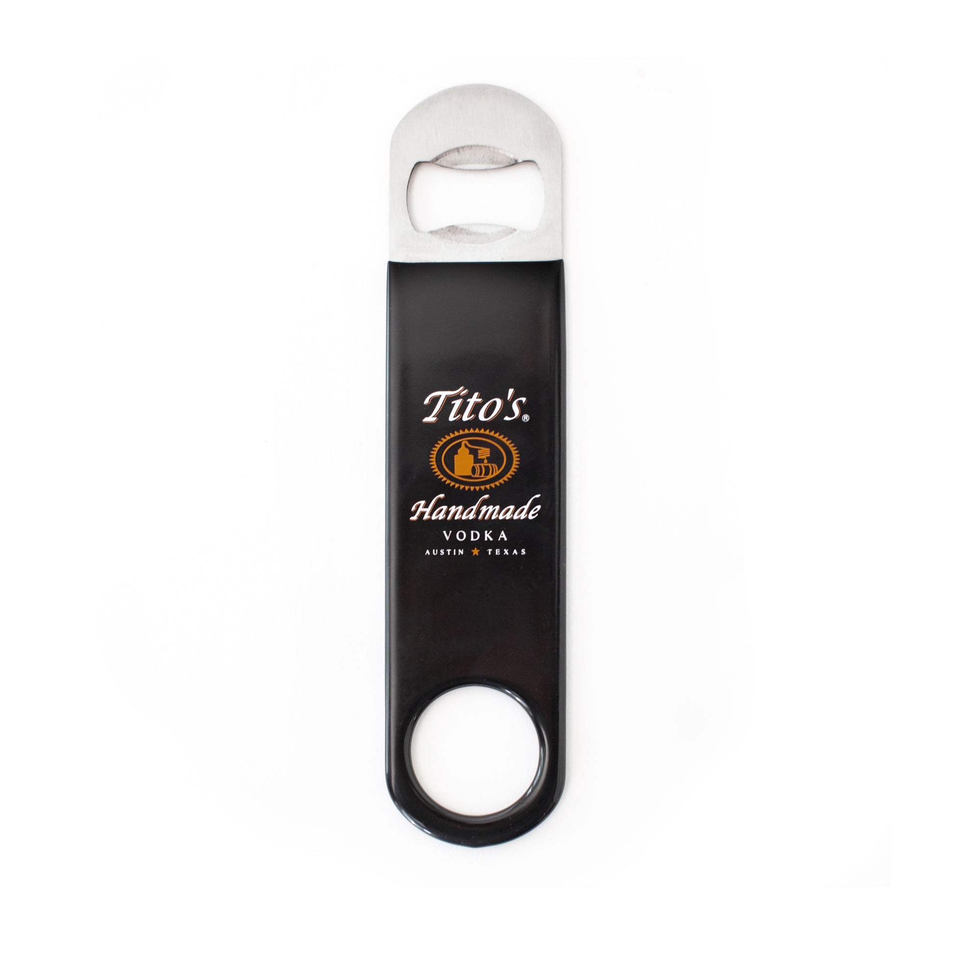 Vinyl Tito's bar key bottle opener