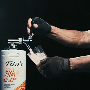 Pouring a Tito's Soda Lime from the Tito's in a Big Can* 