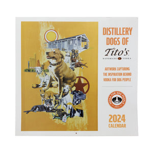 Front view of Tito's Vodka for Dog People 2024 Calendar