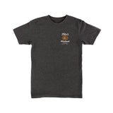 Front of gray t-shirt with Tito's Handmade Vodka logo on the left chest