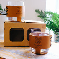 Tito's Leather Rocks Glass Set