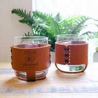 Tito's Leather Rocks Glass Set