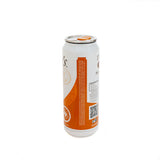 Side of orange and white stainless steel Tito's in a Can* tumbler