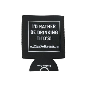 "I'd Rather Be Drinking Tito's" black koozie